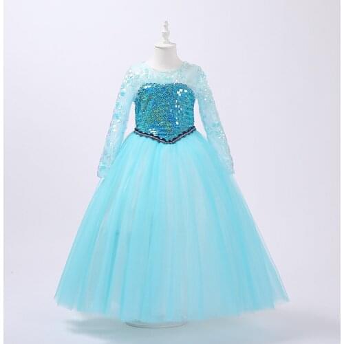 Elsa Dress Girls Summer Dress Princess Cosplay Costume Dresses For Kids Christmas Birthday Fancy Party Dress For Girls Vestidos