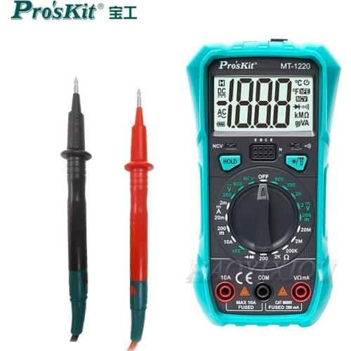 ProsKit MT-1220 Manual Range Digital Multimeter For ACV, DCA, DCV, Resistance, Diode test and more