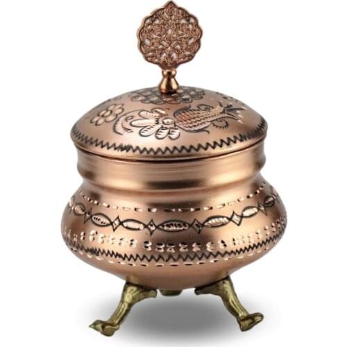 Rose Flower Tumbled Copper Sugar Bowl