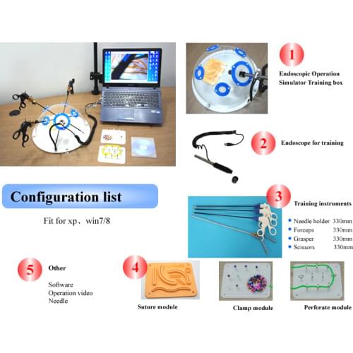 Simulator for training, training instrument, training modules,Endoscope,panoramic Box Trainer,laparoscopic instrument