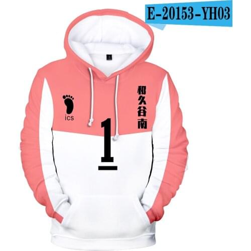 Hot Anime Haikyuu Hoodie Sweatshirt Cosplay Hoody Hinata Shouyou Hooded Hoodies Volleyball Uniform Oikawa Tooru Boys/girls Coat