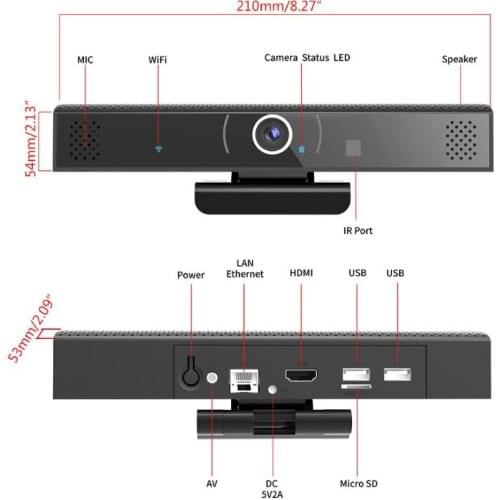 Computer PC 3-in-1 1080P Webcam HD Web Camera Built-in Speaker Webcam With Microphone USB Plug for Live Broadcast Video Calling