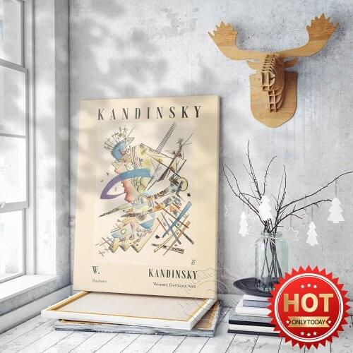 Wassily Kandinsky Abstract Geometry Vintage Art Poster, Kandinsky Wall Decor Picture, Wassily Exhibition Museum Art Prints