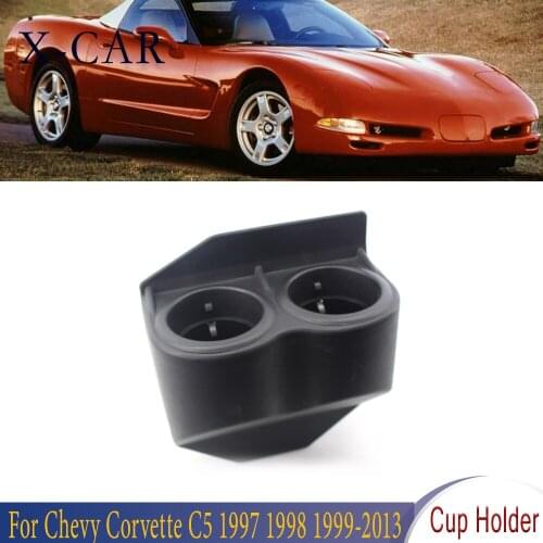 X-CAR 1 Pcs Front Center Dual Cup Drink Water Bottle Holder For Chevy Corvette C5 1997 1998 1999 2000 2001 2002-2013 16186065
