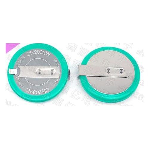 2PCS Japan original CR2032W tire pressure detection battery 3V high temperature alternative BR2032 with foot