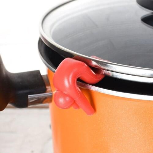 1 Piece Of Creative Gadgets Pot Lid Raising Lid Holder Kitchen Overflow Device Holder Kitchen Tool Household Kitchen Accessories
