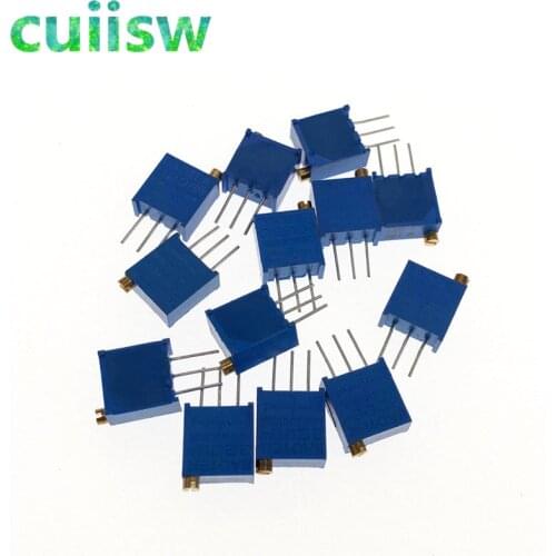 13Pcs/Lot 3296W Multiturn Trimmer Potentiometer Kit High Precision 3296 Variable Resistor kit 100R-1M ecah 1pcs=13PCS