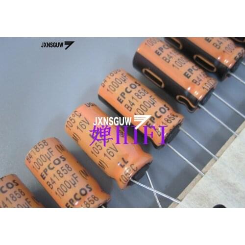 20PCS Original EPCOS B41858 16V1000UF 10X20MM Yellow Aluminum electrolytic capacitors 1000uF/16v 105 degrees 1000UF 16V