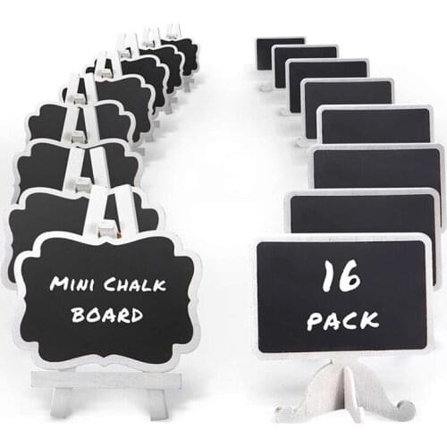 5Pcs/Set Mini Small Wooden Chalk Blackboard wedding decoration Signs Chalkboard Writing stickers Paint wood decoration kitchen