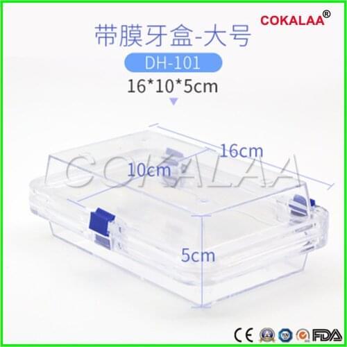 50 Pieces/ lot Dental Lab Material Big Dental Tooth Box with Film Dental Supply Dental False Teeth Storage