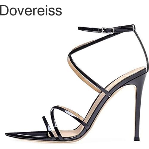 Summer Women Clear heels Sandals Fashion Sexy New Silver Party Shoes Buckle Stilettos heels Consice Height 40 41 42 43