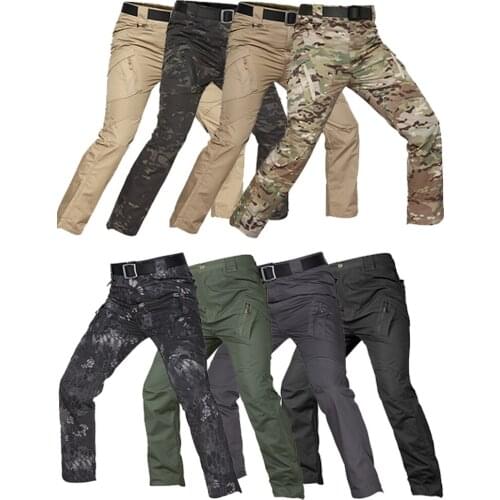 2021Men Tactical Fishing Trekking Hiking Camping Skiing Climbing Cycling Outdoor Pants Camo Casual Black Military Cargo Pants