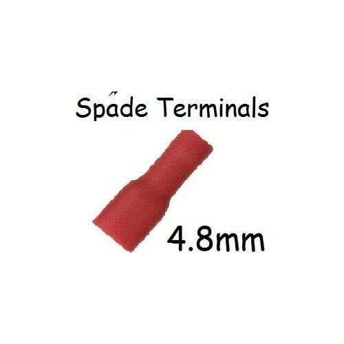 [ Fly Eagle ] 25 PCS Insulated Female Spade Connector Terminals 4.8mm