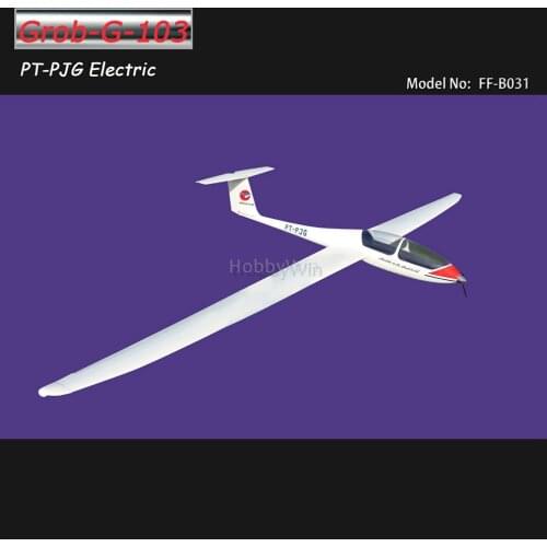 Grob-G-103 Electric Glider PT-PJG with brake 3000mm Fiberglass RC Sailplane ARF with Motor Prop Spinner Esc Servo