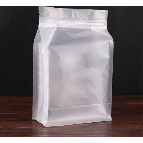 Custom Transparent Flat Bottom Packaging Pouch Clear Mylar Bags With Zipper