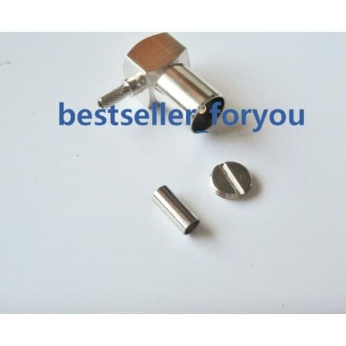 IEC DVB-T TV PAL Male Right Angle Crimp RG174 RG179 RG316 RG188 Coax Connector