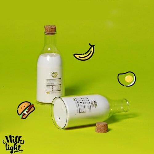 Creative Night Lamp Milk Light Bedroom Small Lamp Built-in 350mAh Battery Sleep Message Light with Message Pen drop shipping