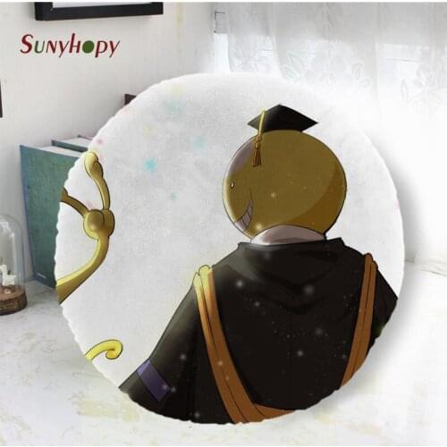 High Res Assassination Classroom Round Decorative Cushion Cover Home Decor Peach Skin Pillowcase For Sofa-WJY