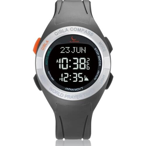 Prayer Reminder with Qibla Compass Athan Alarm Calendars AL-SAHAR Islamic Azan Watch AS-Q018GB/GW
