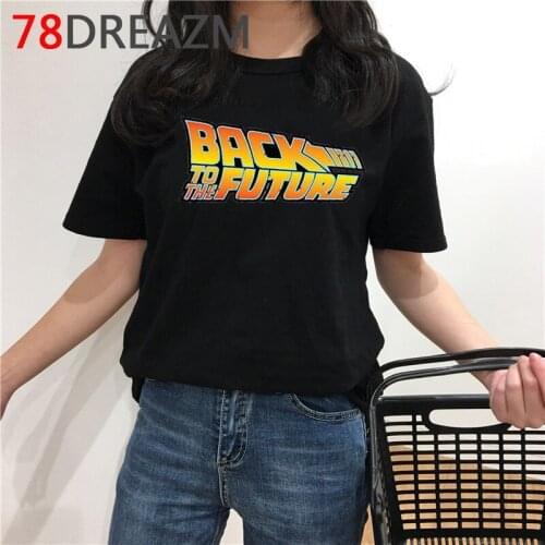 Back To The Future T Shirt Women Summer Top Movie T-shirt Funny Cartoon Graphic Tees Grunge Plus Size Unisex Tshirt Female