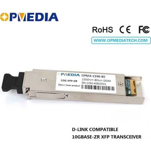 Low price For D-Link 10G 1550nm 80km XFP transceiver, 10GBASE-ZR XFP optical module with DDM funcion,dual LC connector