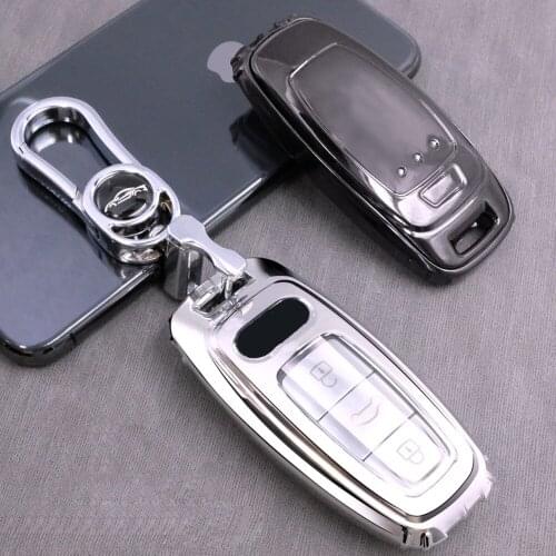 New TPU Car Key Case For A8L 2018 A6L A7 2019 Car Key Protective Shell Soft Fully CoverAuto Accessories