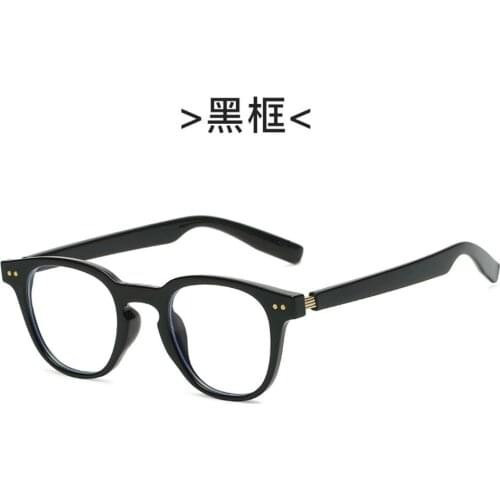 New art RETRO small frame brand design comfortable anti blue flat lens student glasses mens reading glasses eyewear