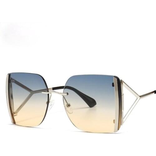 Oversized Square Sunglasses Women Vintage Luxury Designer Sun Glasses Lady Retro Oculos De Sol UV400 2021