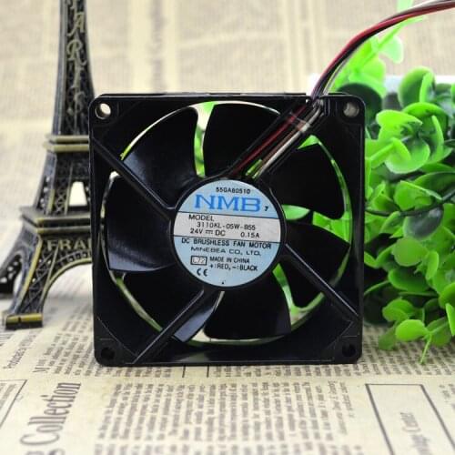 Original FOR NMB 3110KL-05W-B55 24V 0.15A 8CM 80254 line converter Cooling fan