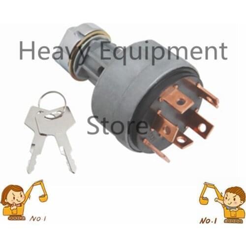 Starter Ignition Switch For Takeuchi 1700100023 1700100052 0574300520 With 2 Pcs H806 Keys Free Shipping