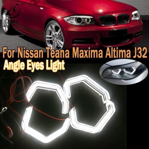PMFC 1Set DRL LED Angle Eyes Light Lconic White Car Headlight Auto Lamp For BMW M3 M4 E90 F30 F31 F32 F33 E60 E61 F80 F81 F82