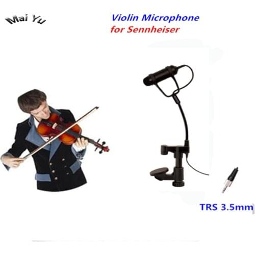 Professional Lapel Condenser Mandolin Violin Microphone Instrument Microfone for Sennheiser Wireless System TRS 3.5mm Screw Jack