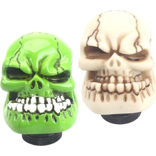 Skull Shape Head shift knob Car Accessories Decoration Car Manual Gear Stick Shifter Lever Knob gear shift knob