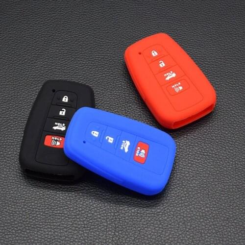 10 units Silicone Rubber car key cover case skin for Toyota Camry 2017 2018 CHR Prius Corolla RAV4 Remote protect Shell