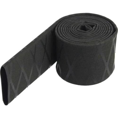 30mm Black Non Slip Heat Shrink Tubing Textured Grip Fish Rod Racket Handle Fishing Rods Tubes Tools