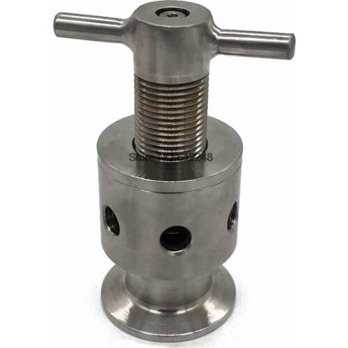 Pipe OD 32mm Stainless Steel 304 1.5" Tri Clamp Sanitary Adjustable Pressure Relief Safety Valve 0.5-6 Bar Exhaust Vent Valve