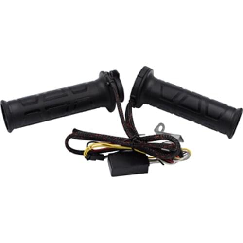 12V 12W-24W 22MM Universal Electric Heated Handle Grips Set Adjustable Temperature Motorcycle Handlebar