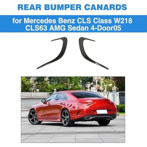 Rear Bumper Vents Exterior Trims for Mercedes-Benz CLS-class W218 CLS400 CLS500 Sedan 4-Door 2018 2019 Carbon Fiber
