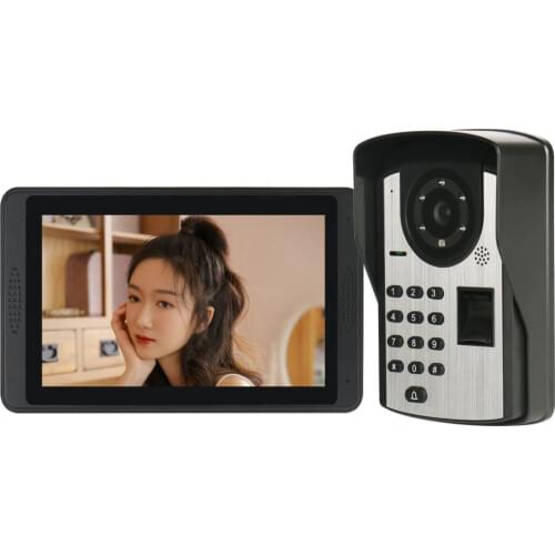 XinSiLu New Arrival Fingerprint and Password 7" Touch Screen Video Door Phone / Doorbell Support Max 32GB TF Card In Stock