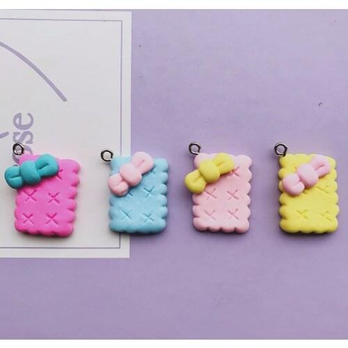 ZALEBABA 2017 Soft pottery cotton candy Pendants resin DIY decoration Earrings necklace DIY 10 PCs