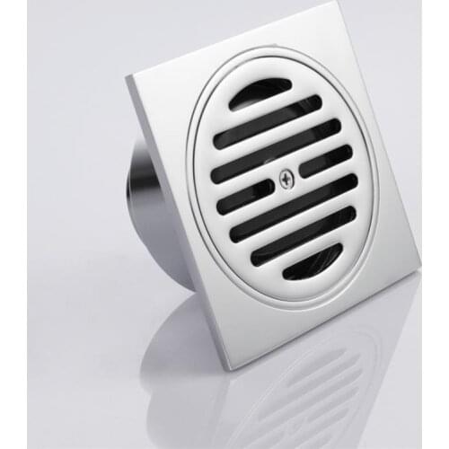 11.3*11.3cm Brass Chrome Finished Round Floor Drain Cover Shower Waste Drainer Grate Floor Drain