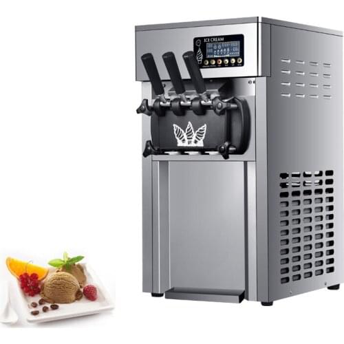 1200W Ice cream maker 3 Flavors Soft Ice cream machine 18-22L/H Stainless steel Yogurt Ice cream 410a/R22 CE DSHASIF