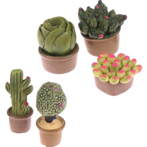 2PCS 1:12 Miniature Green Plants Decoration Dollhouse Furniture Accessories