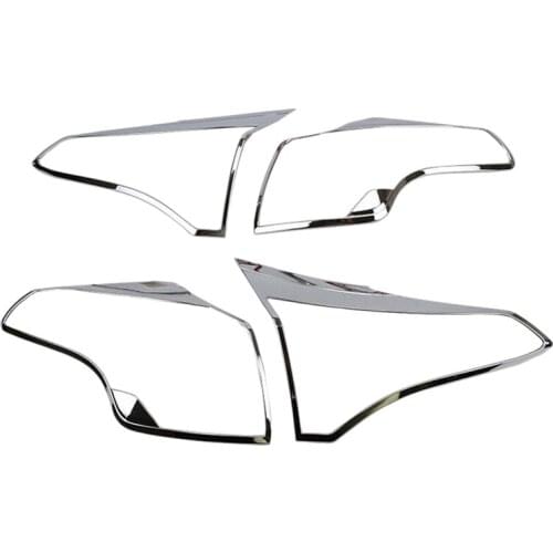 4Pcs Car Chrome Rear Tail Light Lamp Cover Trim Molding Taillight Modification Dedicated for Toyota RAV4 2016-2018