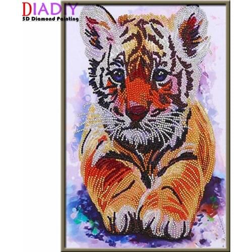 5D Diamond Painting Animals Horse Diamond Mosaic Tiger Lion DIY Full Round Diamond Embroidery Cross Stitch Rhinestone Art
