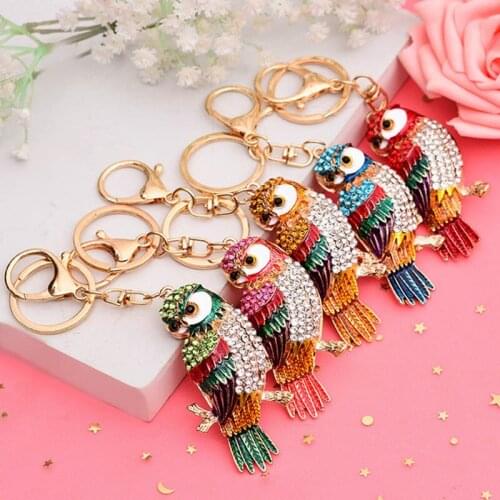 5D DIY diamond painting keychain fashion Women Girl Bag cartoon cute bird keychain handmade diamond mosaic bag pendant finished