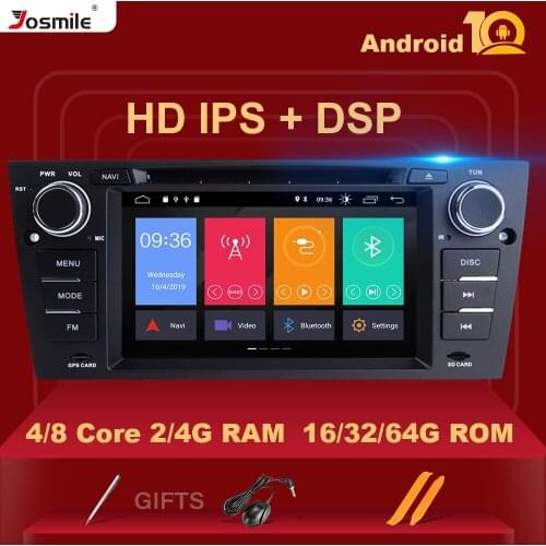 Android 10 IPS DSP 8 Core 4 GB RAM 1 Din Car Radio DVD Player For BMW E90/E91/E92/E93 Multimedia Navigation Stereo OBD2 Carplay