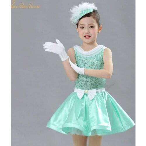 Ballet Dress Ballerina Summer Sleeveless Costume Children Ballet Tutu Dress Sequins Women Stage Performance Dance Dress For Girl