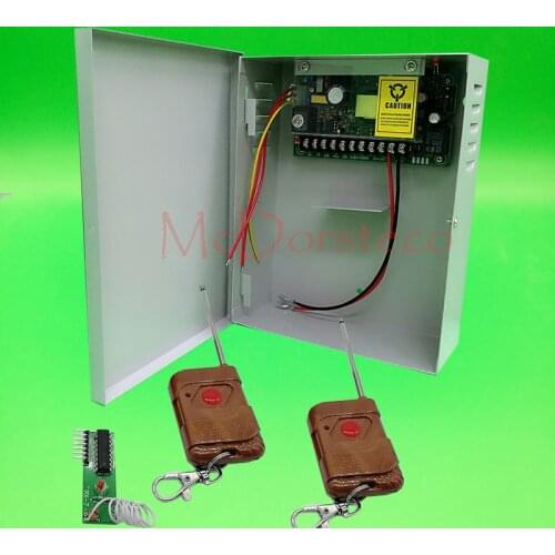 12V5A uninterrupted battery function Door access power supply Switch Power Supply + 2 pcs wireless remote Control