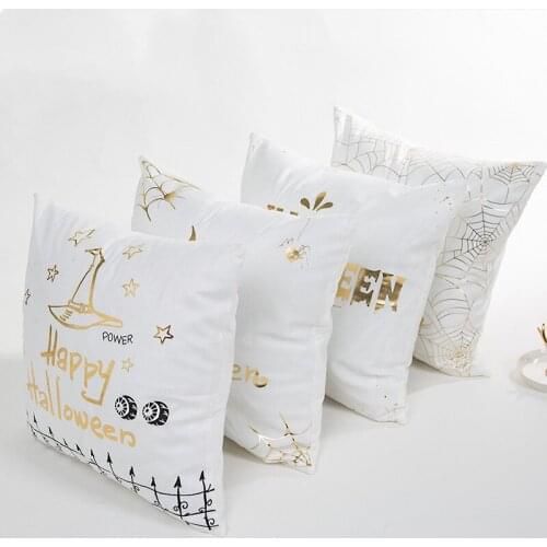 Halloween Cushion Cover Party Scary Pumpkin Witch Pillowcase Halloween Decorations for Home Sofa Decor Party Supplies cojines